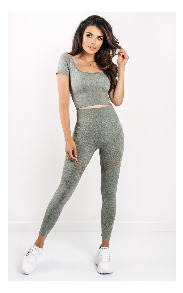 Legginsy Guess Gym Zielony Melanż