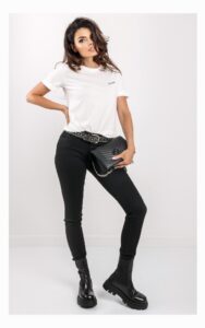 T-shirt Guess Logowany Biały