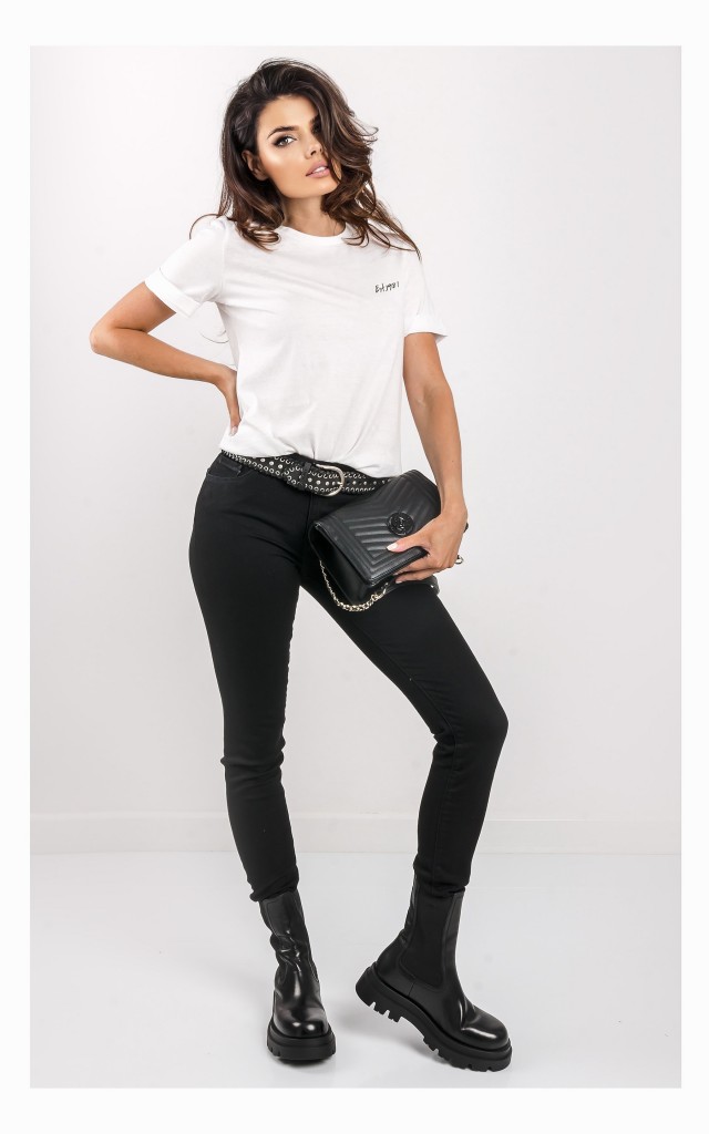 T-shirt Guess Logowany Biały