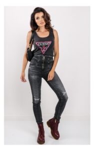 Top Guess Boskerka Z Logo Szara