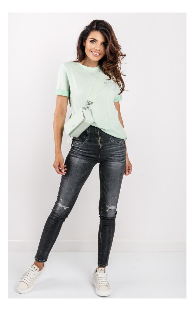 T-shirt Guess Logowany Zielony