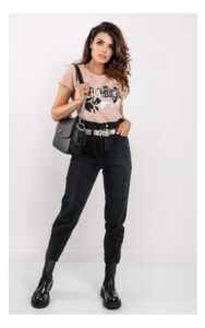 Jeansy Liu Jo Candy Typu Paperbag Czarne