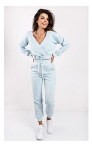 Bluza Guess Krótka Logo Błękitna