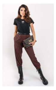 T-shirt Pinko Bussolotto Z Logo Czarny