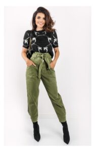 Sweter Krótki Pinko Fushiki W Monogram Czarny