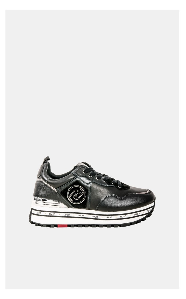 Sneakersy Liu Jo Maxi Wonder Skórzane Czarne