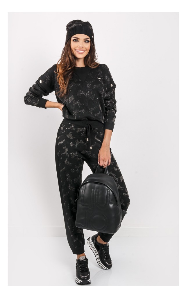 Sweter Liu Jo W Metaliczny Deseń Czarny