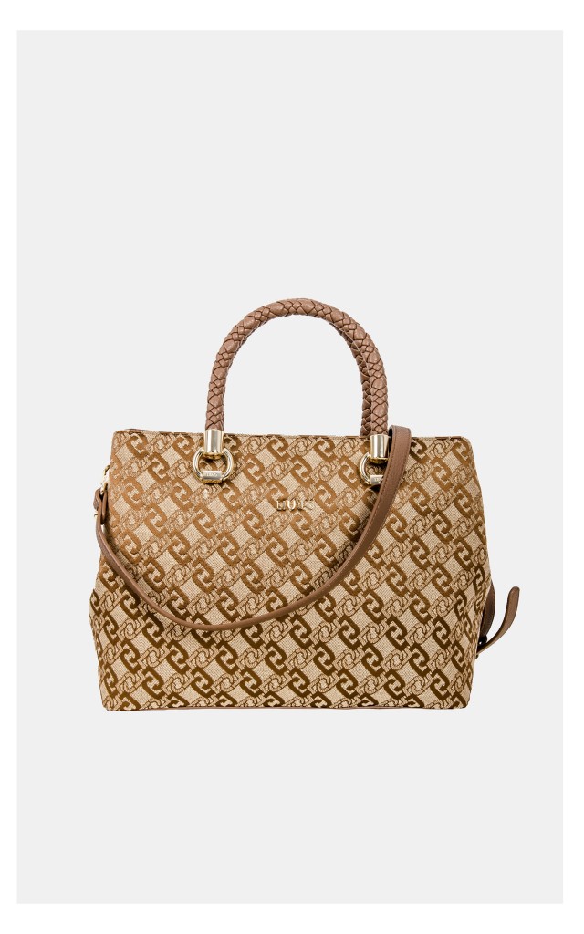 Torebka Liu Jo Shopper Monogram Brązowa