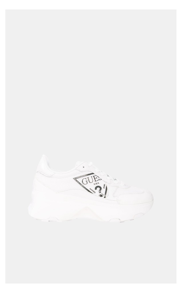 Sneakersy Guess Logowane Białe