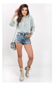 Bluza Guess Z Kapturem Miętowa Tie Dye