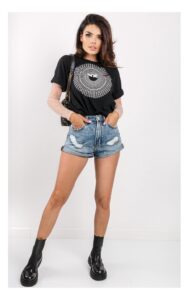 T-shirt Pinko Acqualagna Oversize Czarny