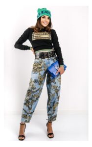 Sweter Versace Krótki Logowany Czarny