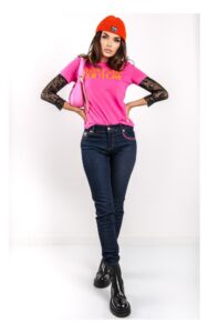 T-shirt Versace Jeans Couture Logo Fuksja
