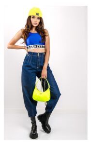 Top Versace Sportowy Kobaltowy