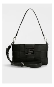 Torebka Guess Crossbody Przeplatana Czarna