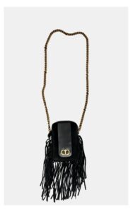 Torebka Twin Set Crossbody Z Frędzlami Czarna
