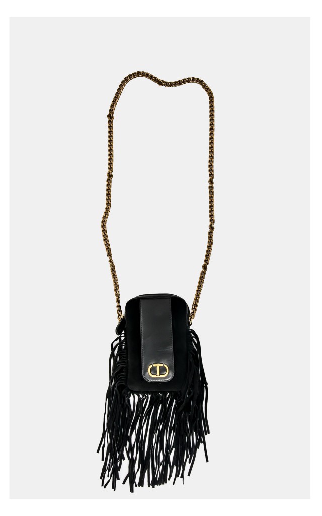 Torebka Twin Set Crossbody Z Frędzlami Czarna