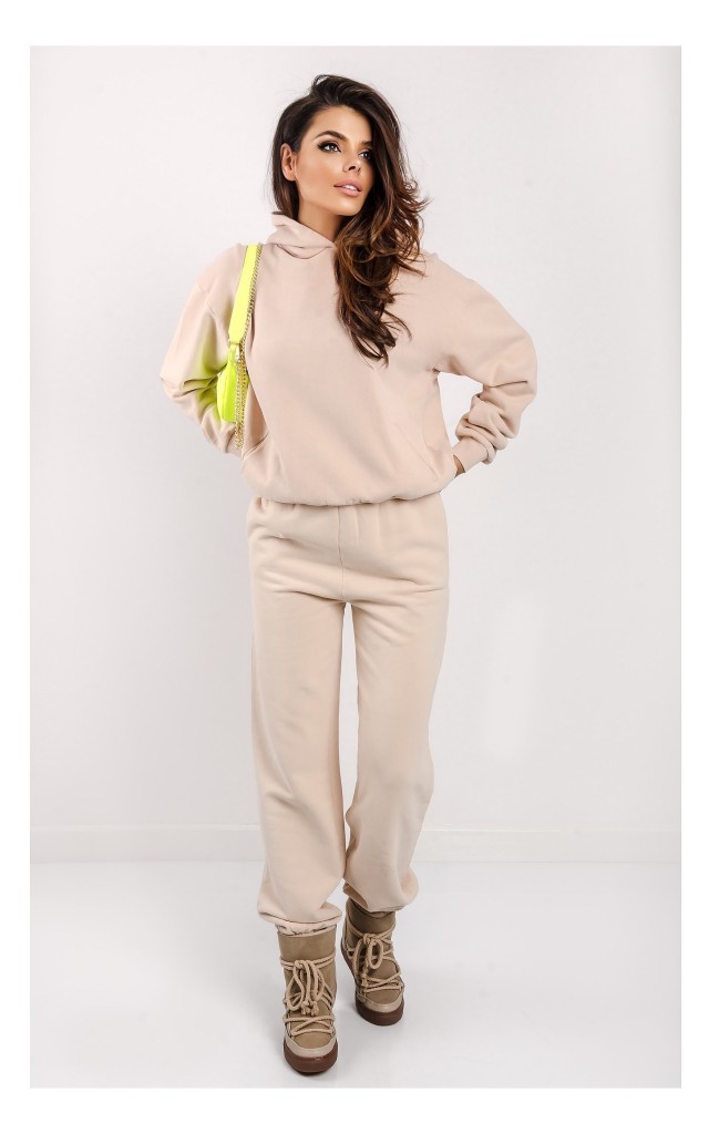 Bluza Kontatto Z Kapturem Kremowa
