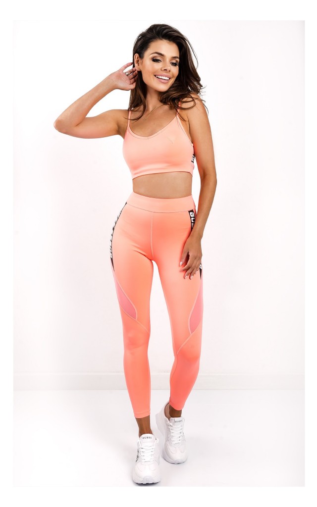 Legginsy Guess Sportowe Neonowe