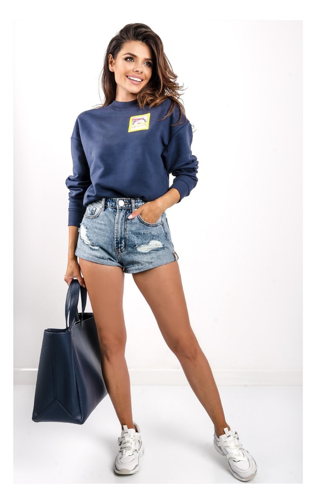 Bluza Karl Lagerfeld Logowana Granatowa