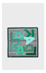 Chusta Karl Lagerfeld W Paski Zielono-Czarna