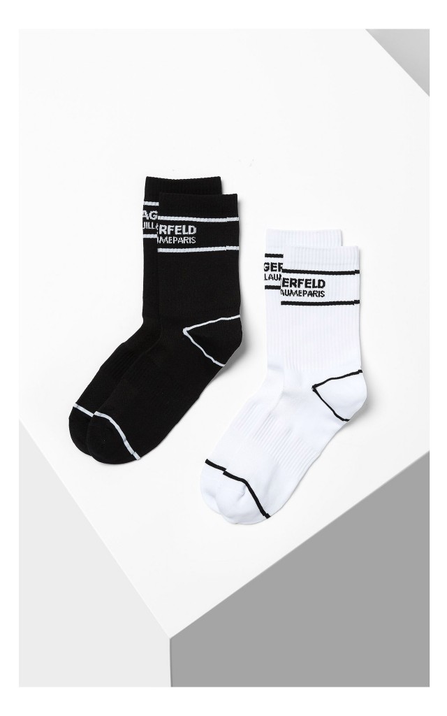 Skarpetki Karl Lagerfeld 2Pak Czarno-Białe