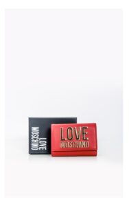 Portfel Love Moschino Logowany Czerwony