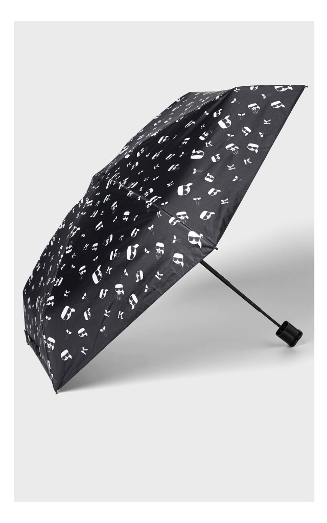 Parasol Karl Lagerfeld Logowany Czarny
