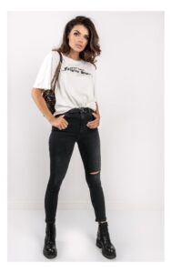 T-shirt Pinko Amasia Logowany Biały