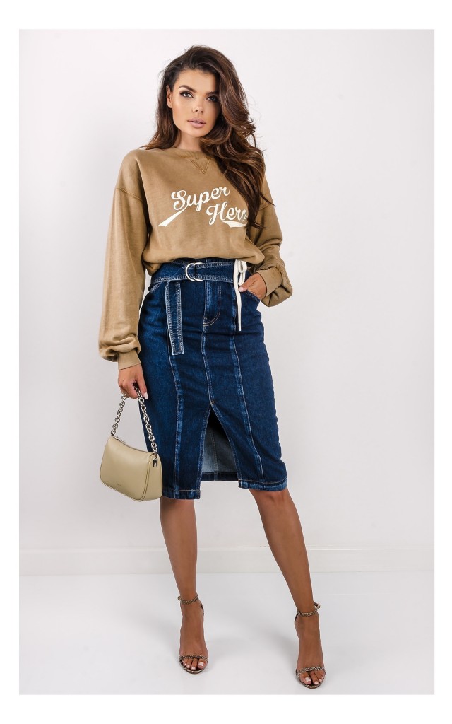 Bluza Pinko Mazurka Z Troczkiem Ciemny Beż