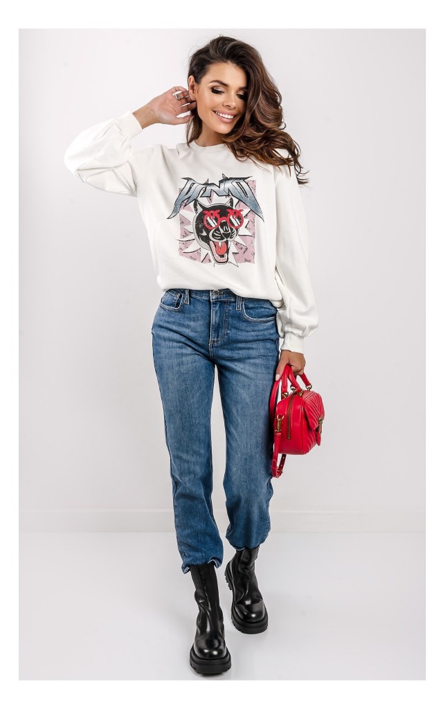 Bluza Pinko Roasio Logowana Biała