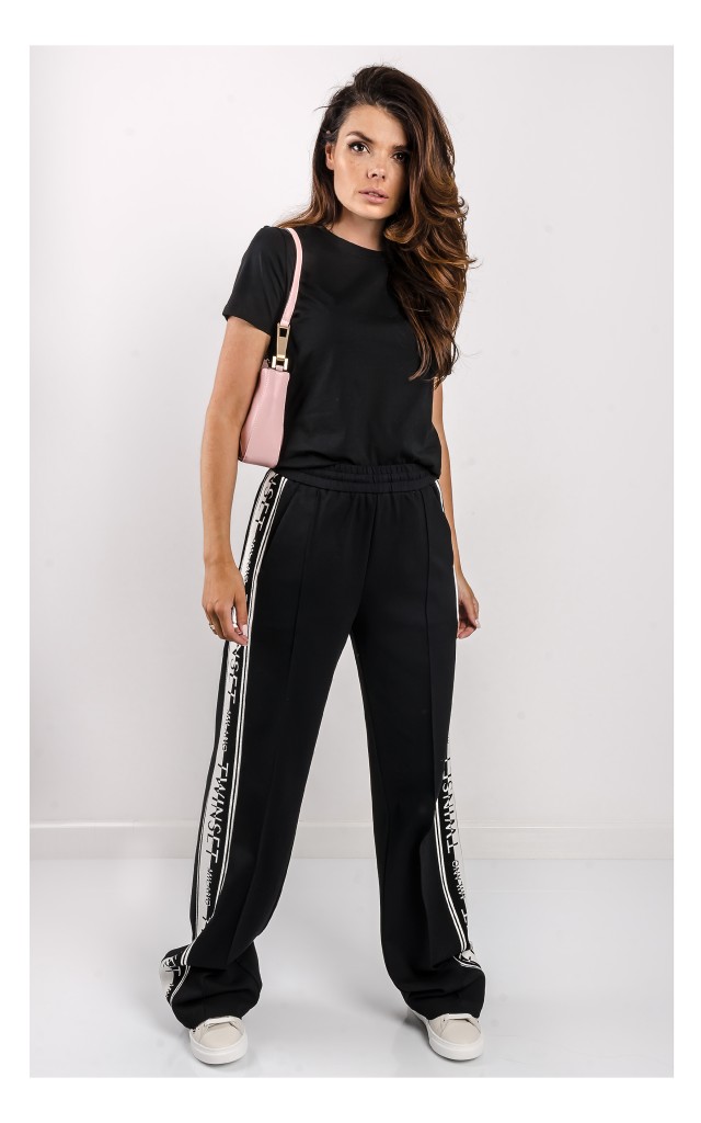 T-shirt Elisabetta Franchi Basic Czarny