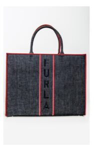 Torebka Furla Opportunity Shopper Jeansowa