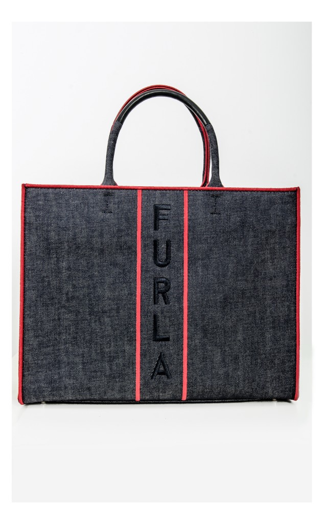 Torebka Furla Opportunity Shopper Jeansowa
