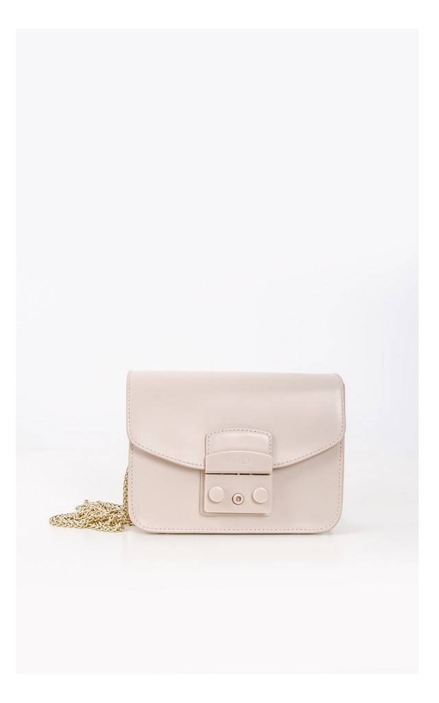 Torebka Furla Metropolis Z Łańcuszkiem Nude