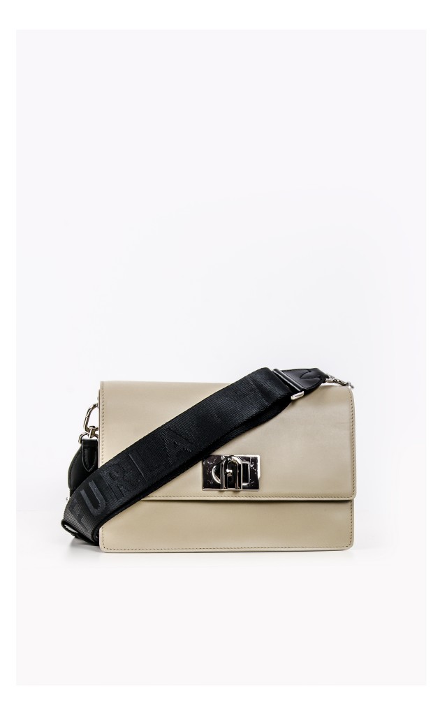 Torebka Furla Soft Skórzana Beżowo Zielona