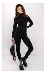 Golf Twin Set Z Tłoczeniem Czarny