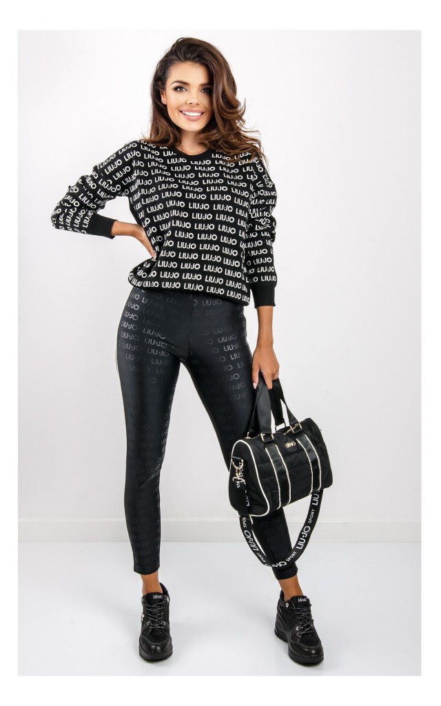 Sweter Liu Jo Logomania Czarny