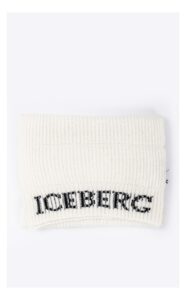 Szal Iceberg Logowany Kremowy