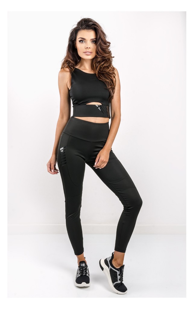 Legginsy EA7 Emporio Armani Sportowe Czarne