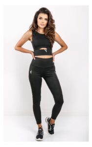 Top EA7 Emporio Armani Sportowy Czarny