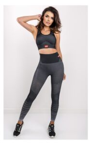 Top EA7 Sportowy Logo Czarno-Szary