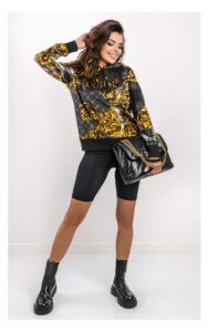 Bluza Versace Z Kapturem Czarna W Print
