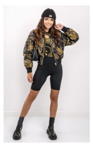 Kurtka Versace Bomber Dwustronna Czarny Print