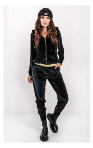 Bluza Gaudi Rozpinana Welurowa Czarna