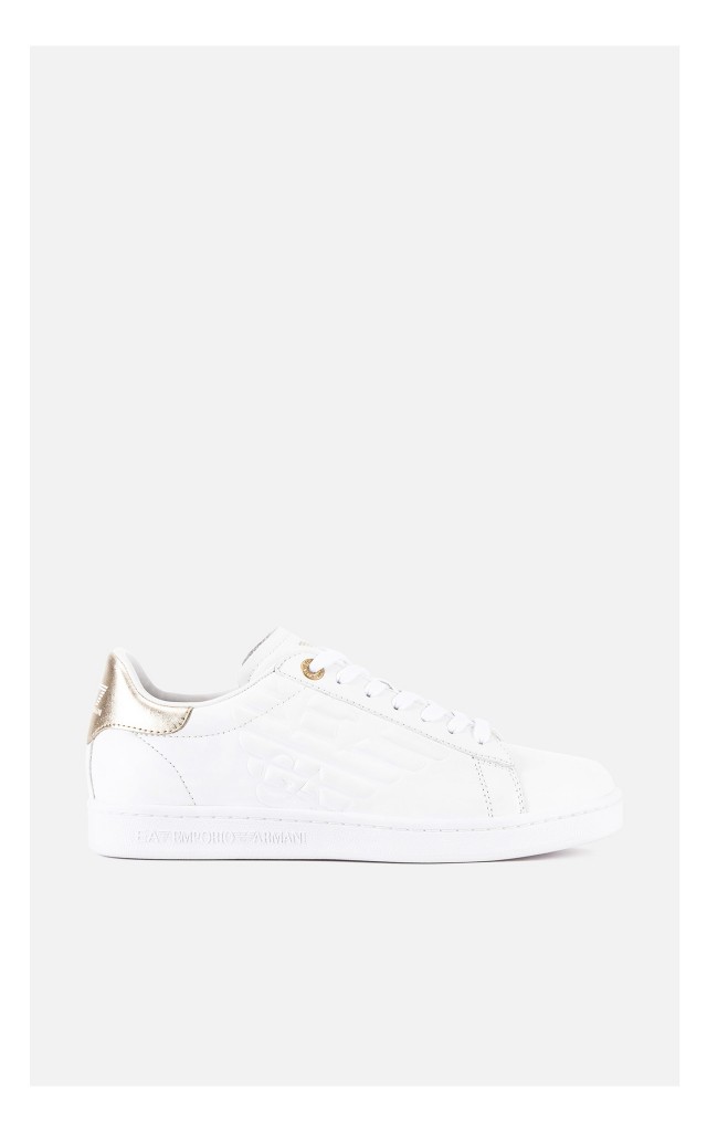 Sneakersy EA7 Emporio Armani Logowane Białe
