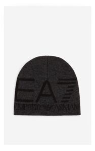 Czapka EA7 Logowana Ciemny Szary