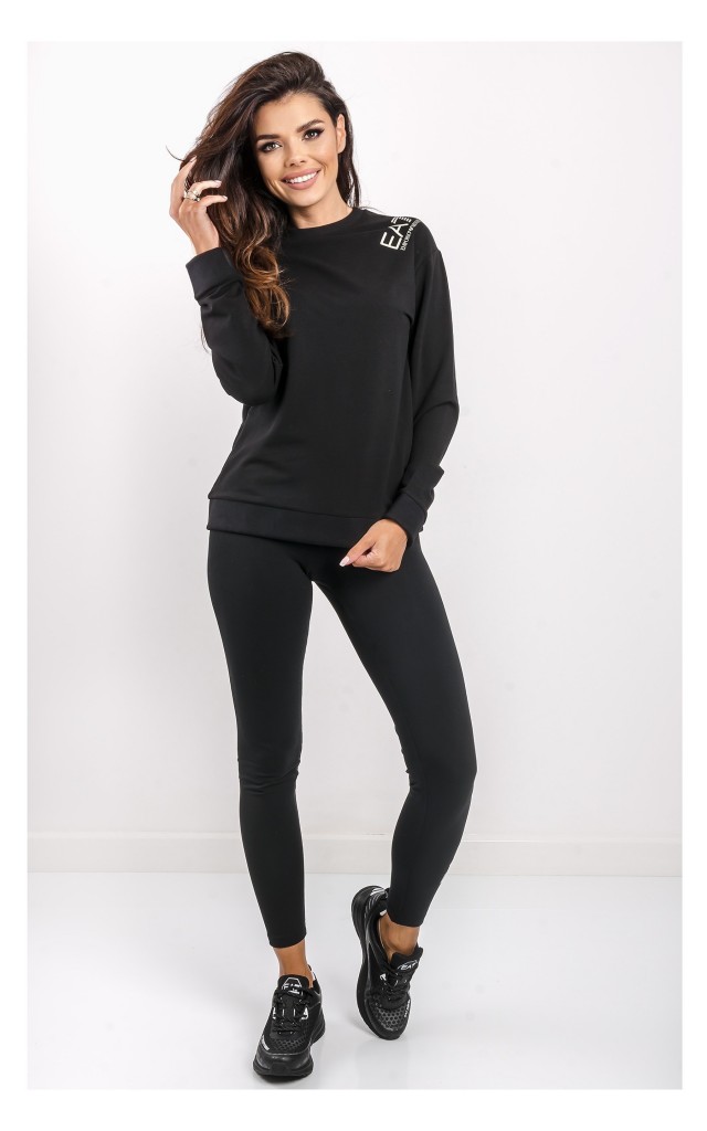 Bluza EA7 Logowana Czarna