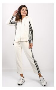 Bluza Gaudi Rozpinana Lampasy Kremowa