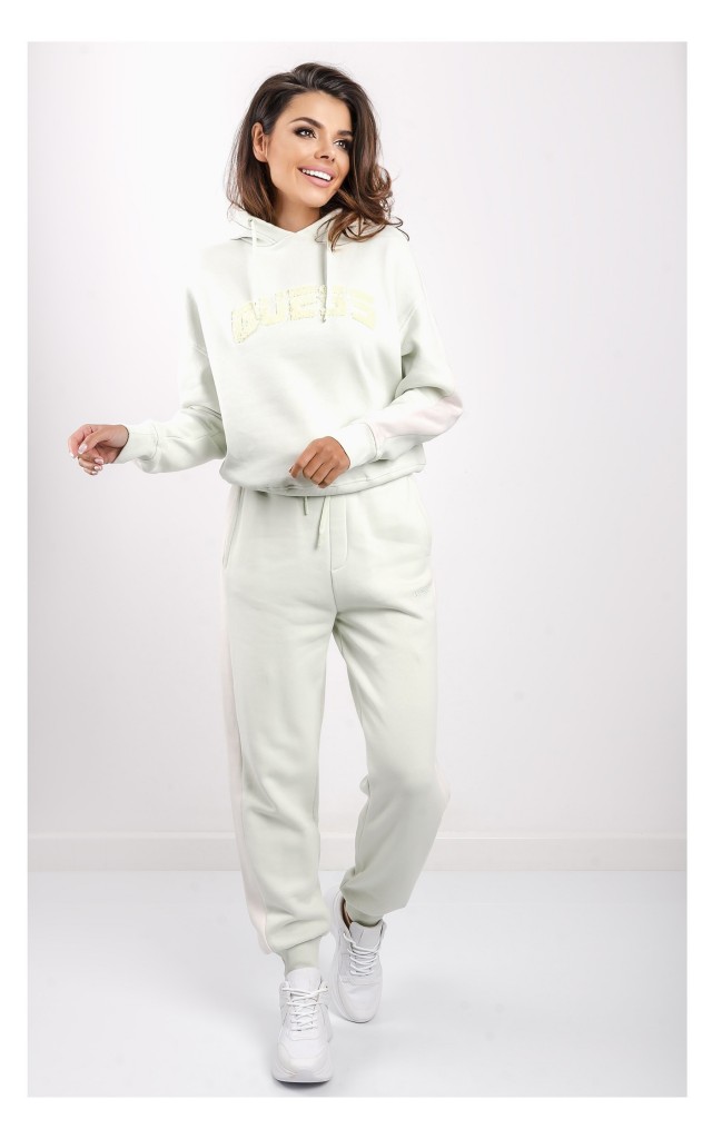 Bluza Guess Z Kapturem Logo Miętowa